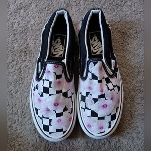 Vans Checkered Floral Blossoms Slip-on Sneakers Women's Size 6 PRE-OWNED